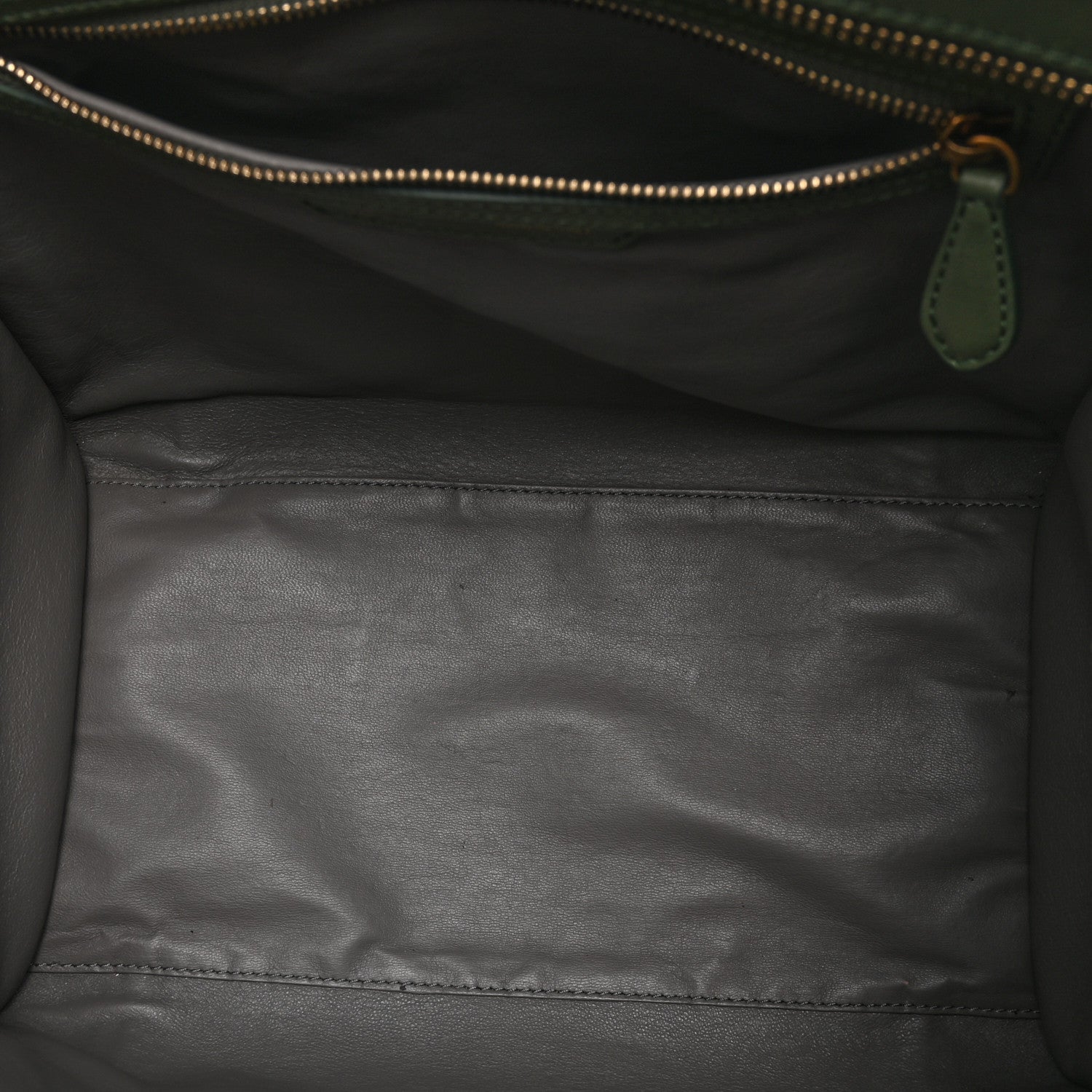 Celine Smooth Calfskin Suede Mini Luggage Green 5 of 10