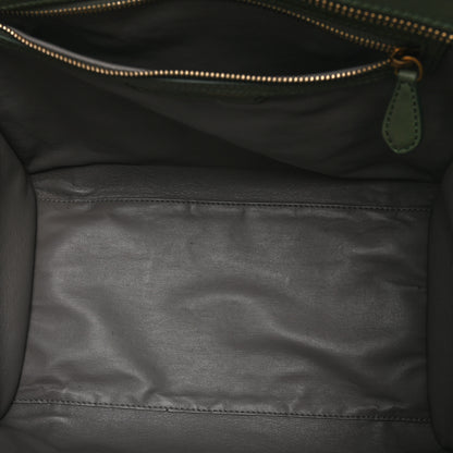 Celine Smooth Calfskin Suede Mini Luggage Green 5 of 10