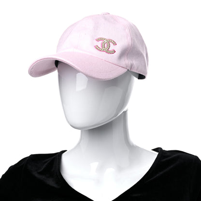Chanel Cotton Sequin CC Cap Hat Light Pink 3 of 10