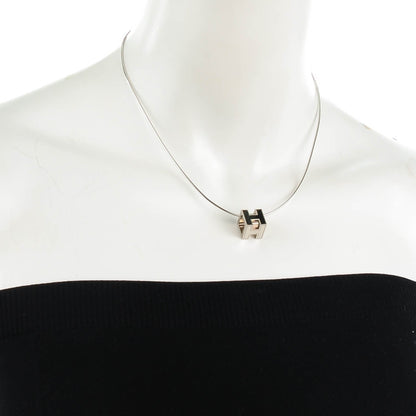 Hermes Palladium Laquered Cage d'H Necklace Black 2 of 5