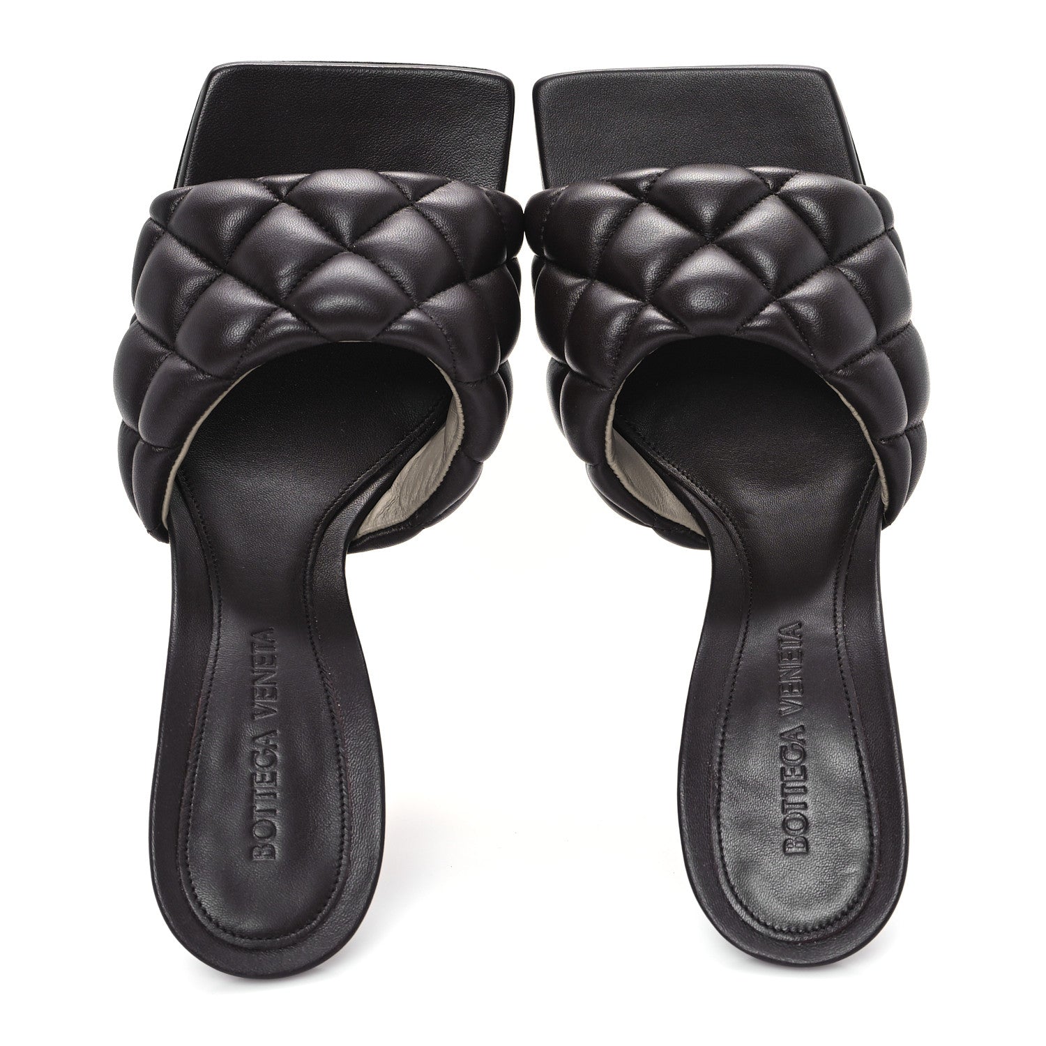 Bottega Veneta Nappa Matelasse Padded Mule Sandals 36.5 Chocolate Spread 2 of 9