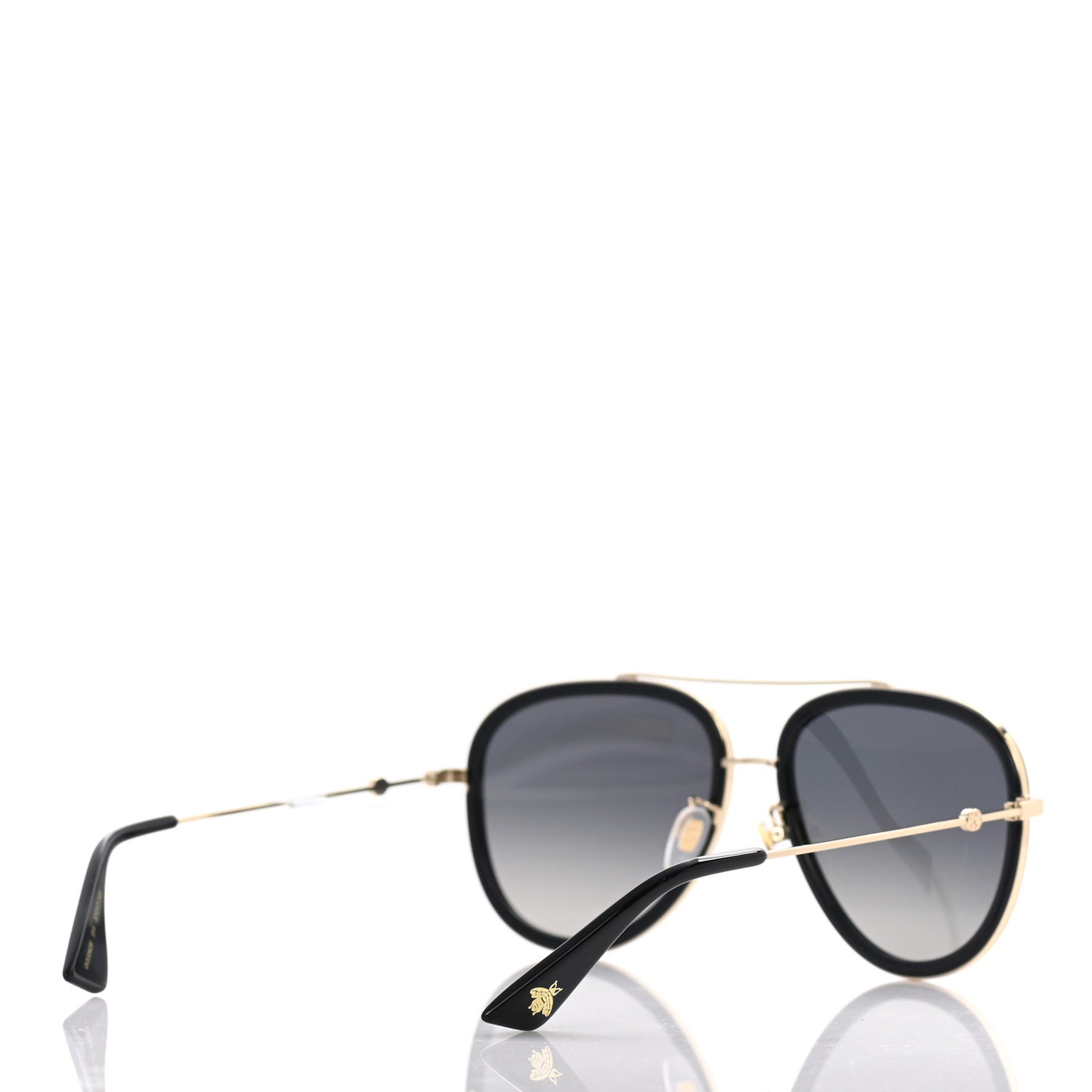 Aviator Sunglasses GG0062S Black Gold