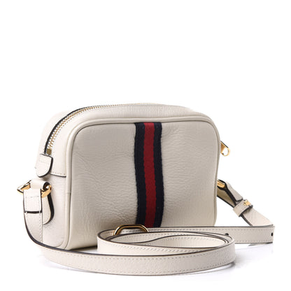 Gucci Textured Dollar Calfskin Web Mini Ophidia Shoulder Bag Mystic White 4 of 12