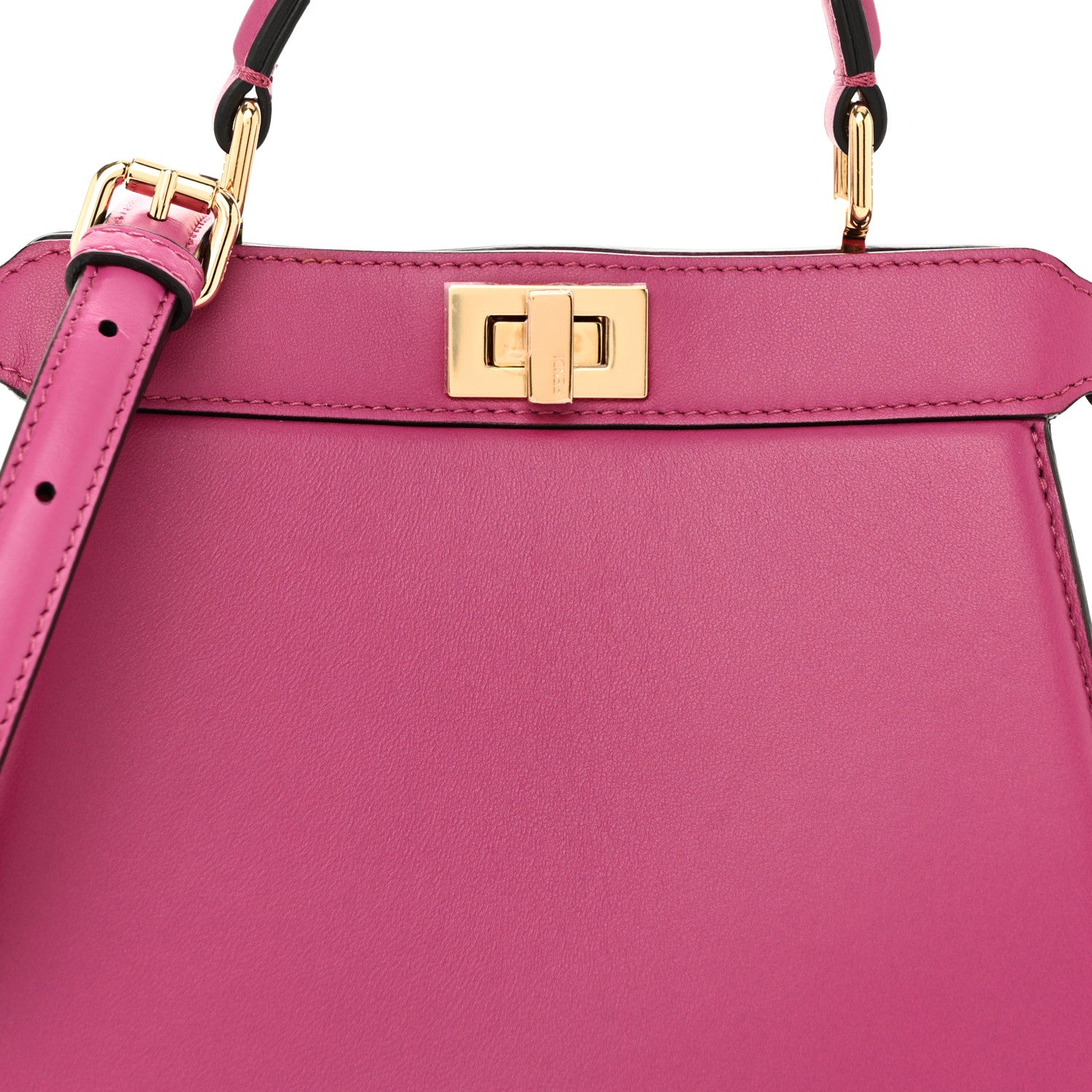 Fendi Shiny Nappa Petite Peekaboo I SEE U Satchel Ciclamino Pilar 7 of 9