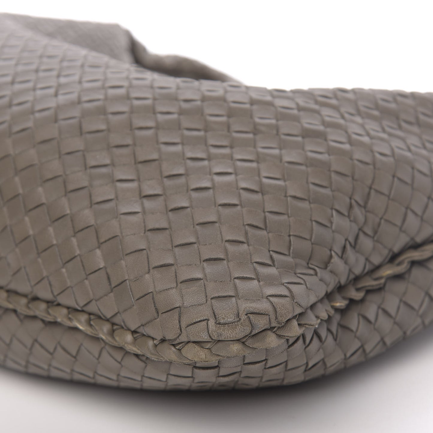 Nappa Intrecciato Large Veneta Hobo Grey