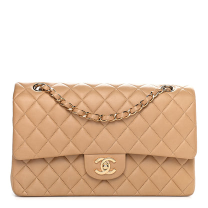 Chanel Lambskin Quilted Medium Double Flap Beige 1 of 10