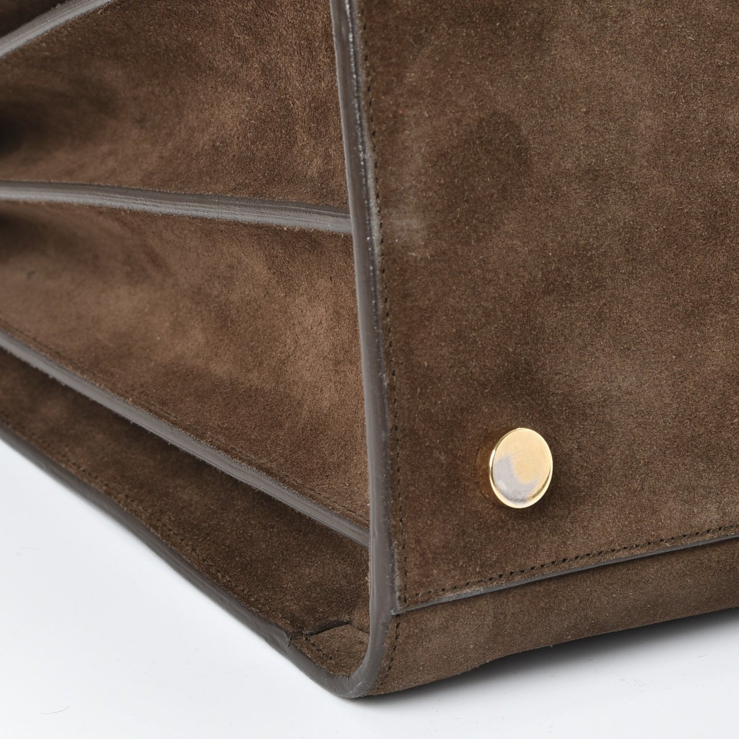 Suede Large Sac De Jour Carryall Military Brown