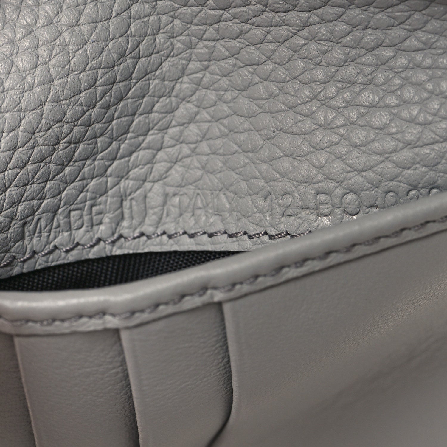 Christian Dior Grained Calfskin CD Icon Bifold Wallet Deep Grey 7 of 7