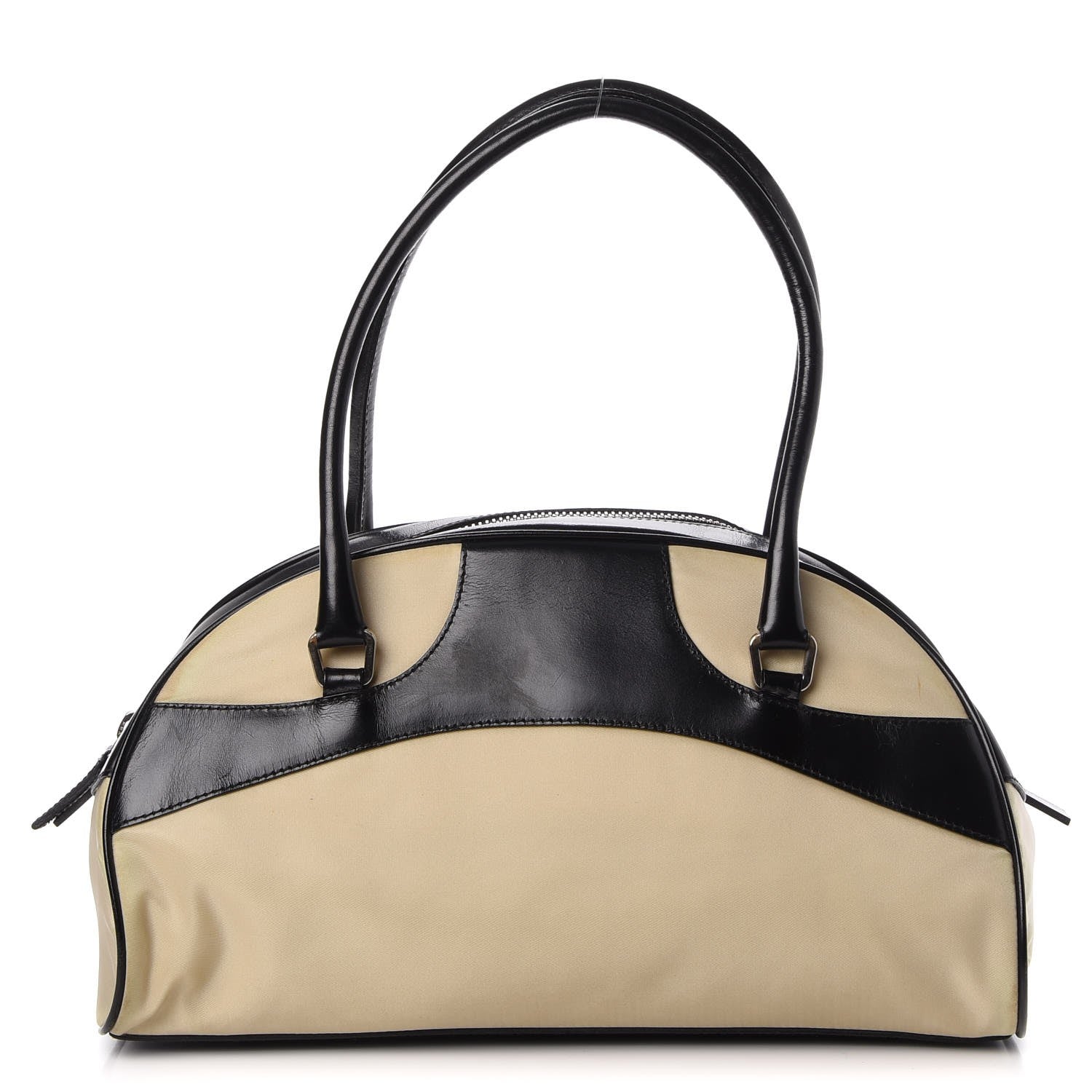 Prada Tessuto Nylon Vitello Small Bowling Bag Black 1 of 19