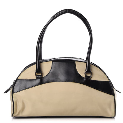 Prada Tessuto Nylon Vitello Small Bowling Bag Black 1 of 19