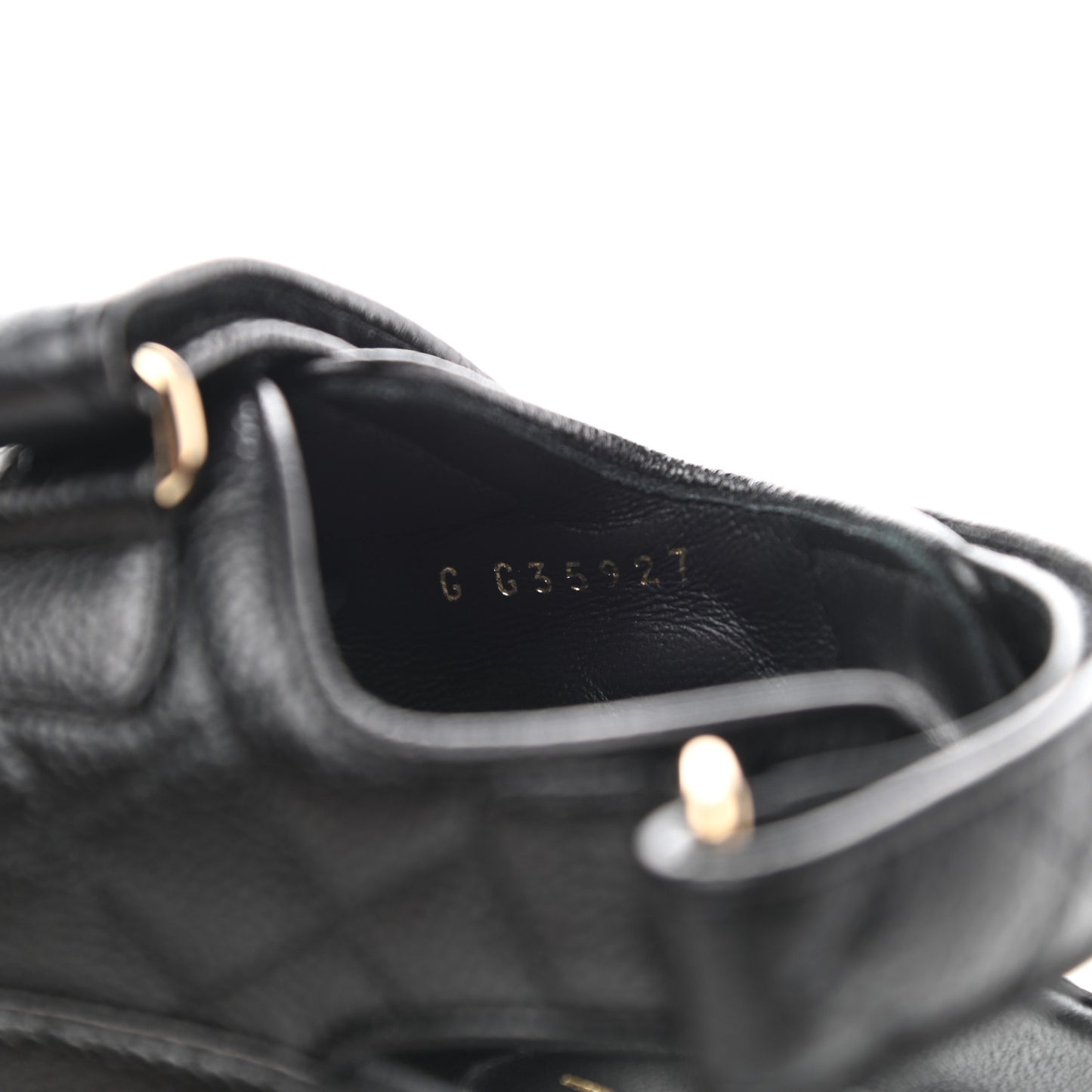 Grained Calfskin Velcro Dad Sandals 35 Black