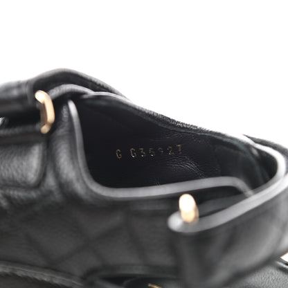 Chanel Grained Calfskin Velcro Dad Sandals 35 Black 8 of 9