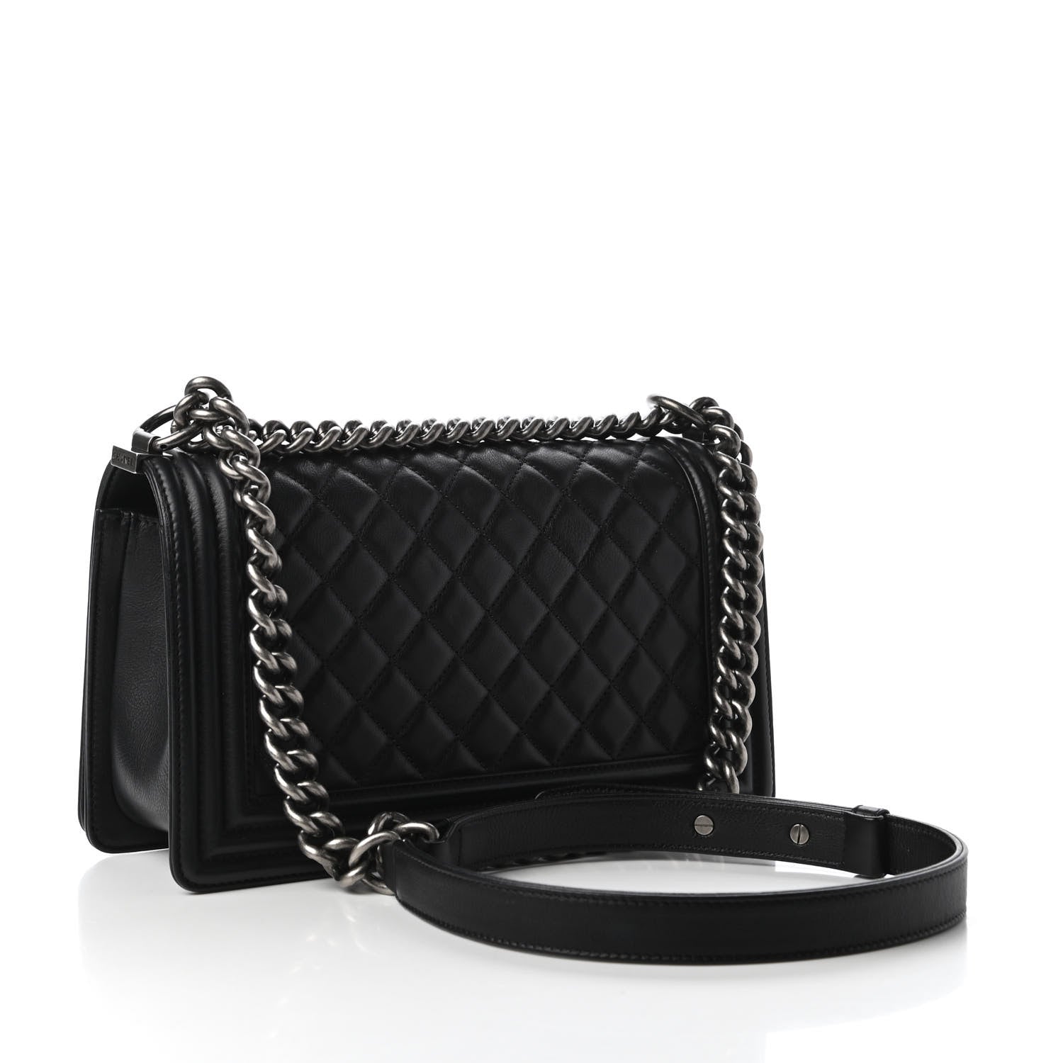 Chanel Calfskin Quilted Medium Boy Flap Black 3 of 11