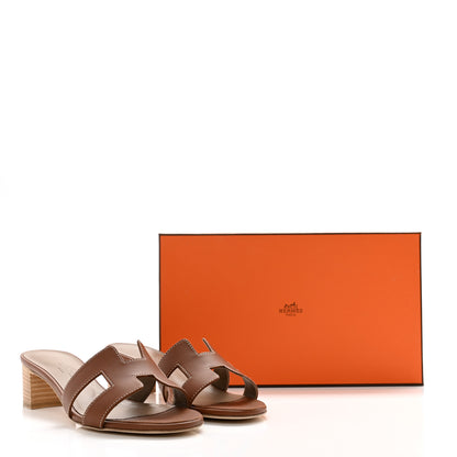 Hermes Calfskin Oasis Sandals 35.5 Gold 9 of 9
