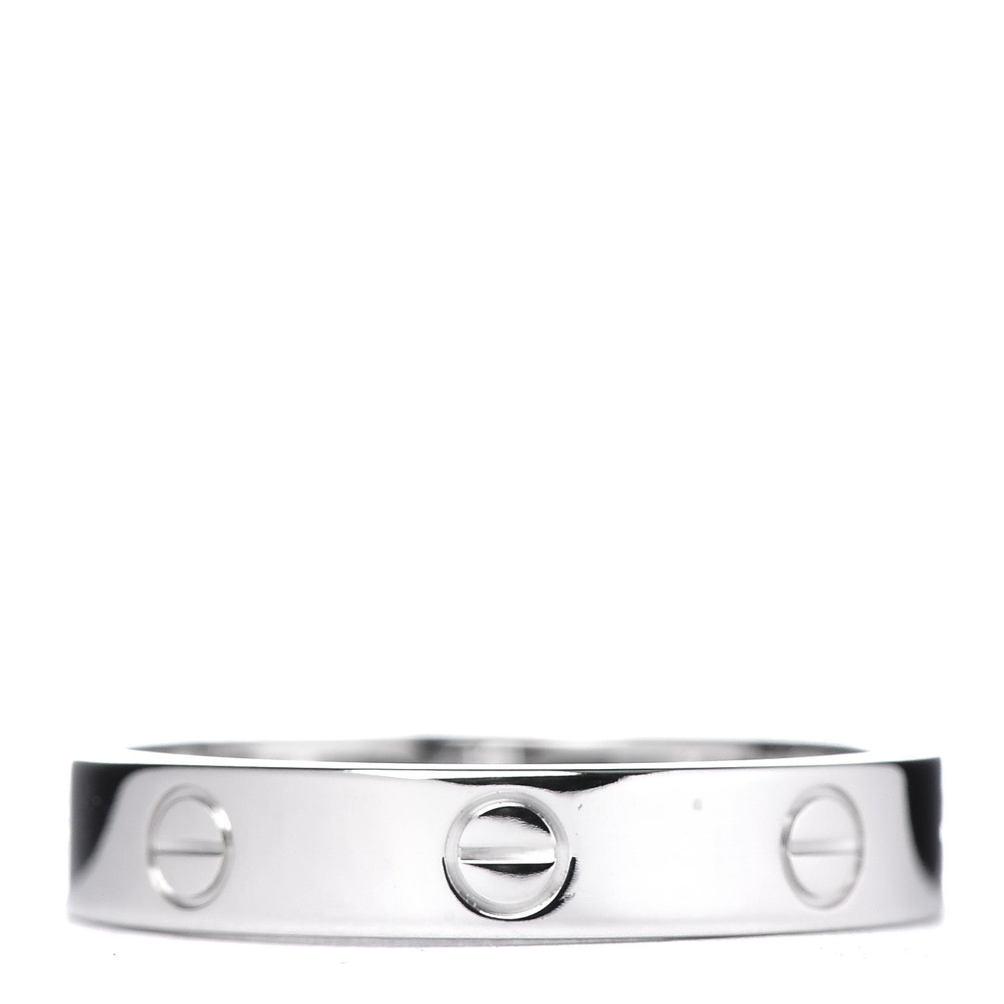 18K White Gold 4mm LOVE Wedding Band Ring 58 8.5
