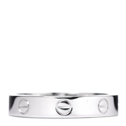 Cartier 18K White Gold 4mm LOVE Wedding Band Ring 58 8.5 1 of 5
