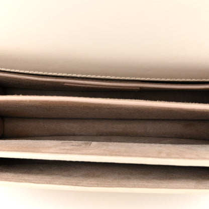 Saint Laurent Smooth Calfskin Medium Monogram Sunset Satchel Blanc Vintage 5 of 12