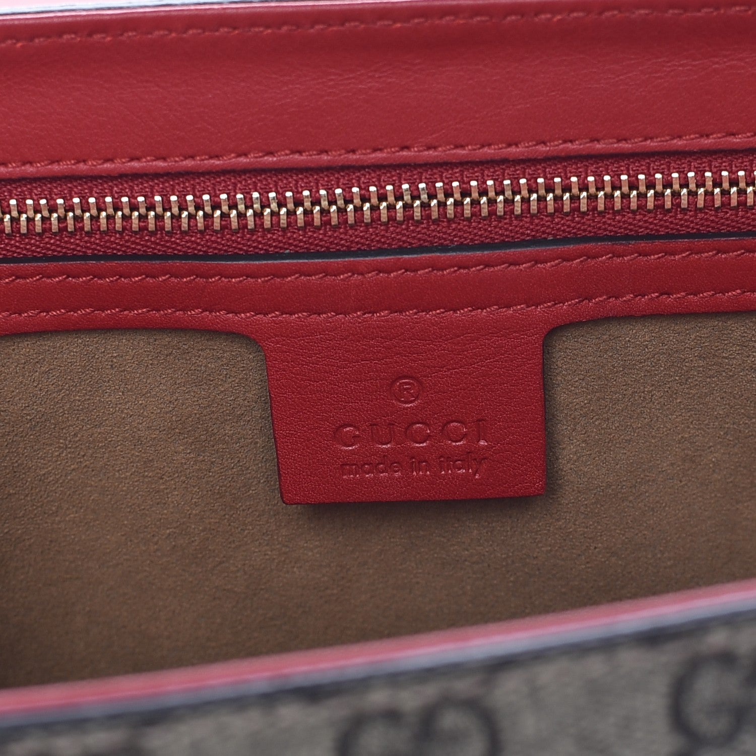 Gucci GG Supreme Monogram Calfskin Medium Padlock Shoulder Bag Beige Hibiscus Red New Rosette 7 of 10