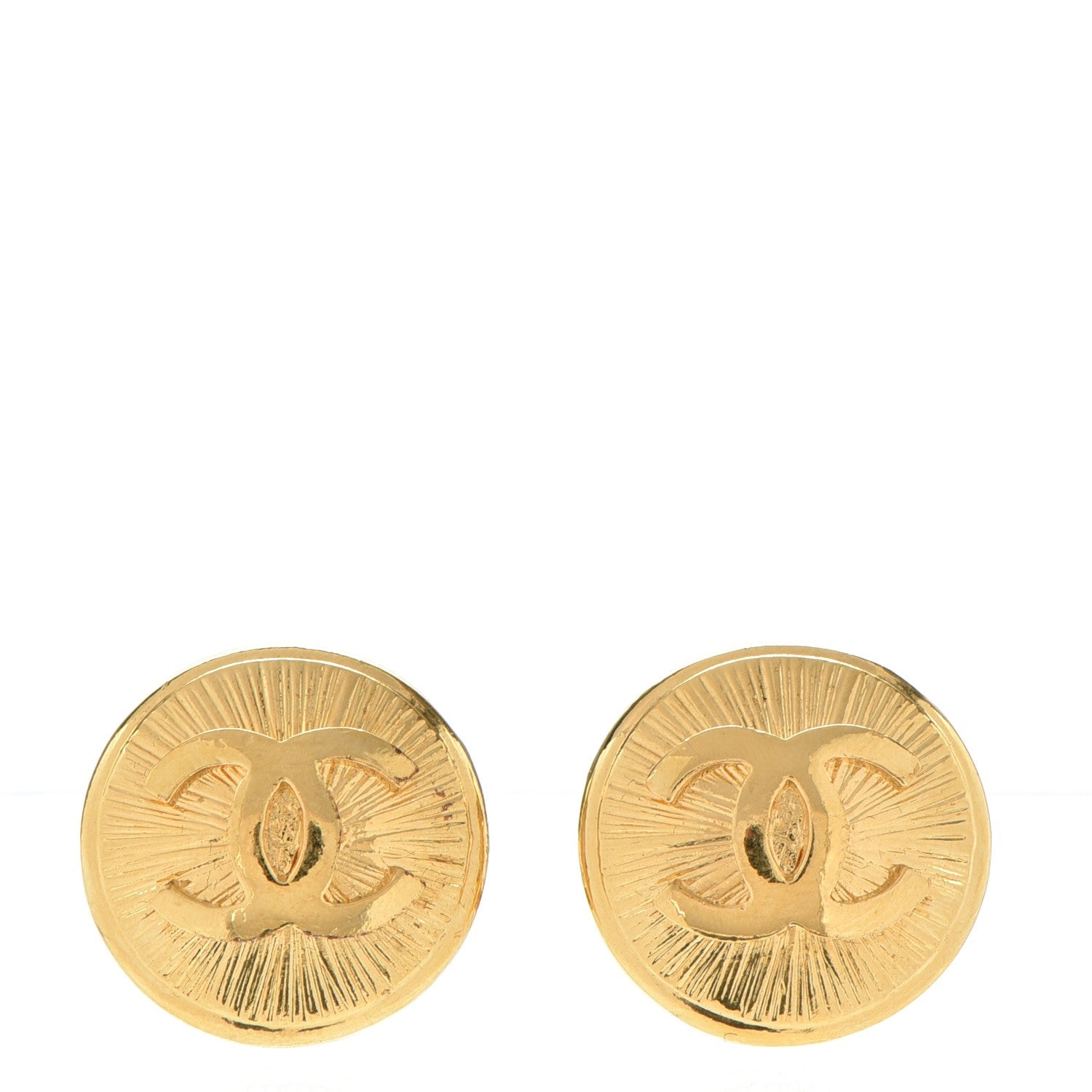 Chanel CC Clip On Earrings Gold 1 of 5