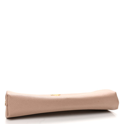 Prada Saffiano Lux East West Frame Clutch Cipria 4 of 10