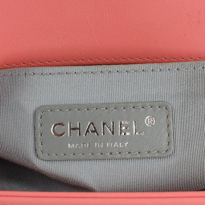 Chanel Calfskin Chevron Quilted Medium Boy Flap Pink 6 of 7