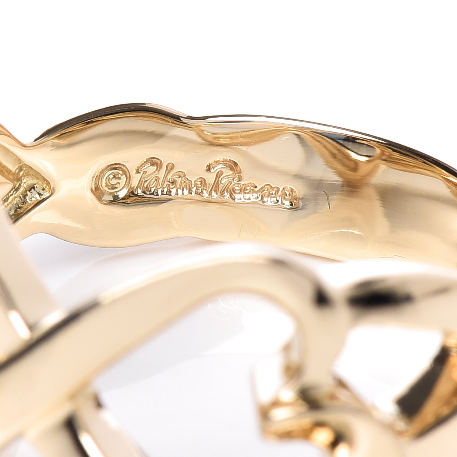 Tiffany 18K Yellow Gold Paloma Picasso Double Loving Heart Ring 52 6 5 of 6