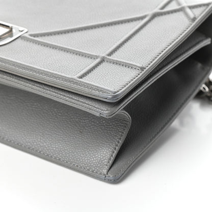 Christian Dior Grained Calfskin Medium Diorama Flap Bag Gris 9 of 9