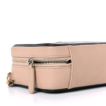 Chanel Caviar Quilted CC Filigree Vanity Clutch With Chain Beige Black 8 of 10