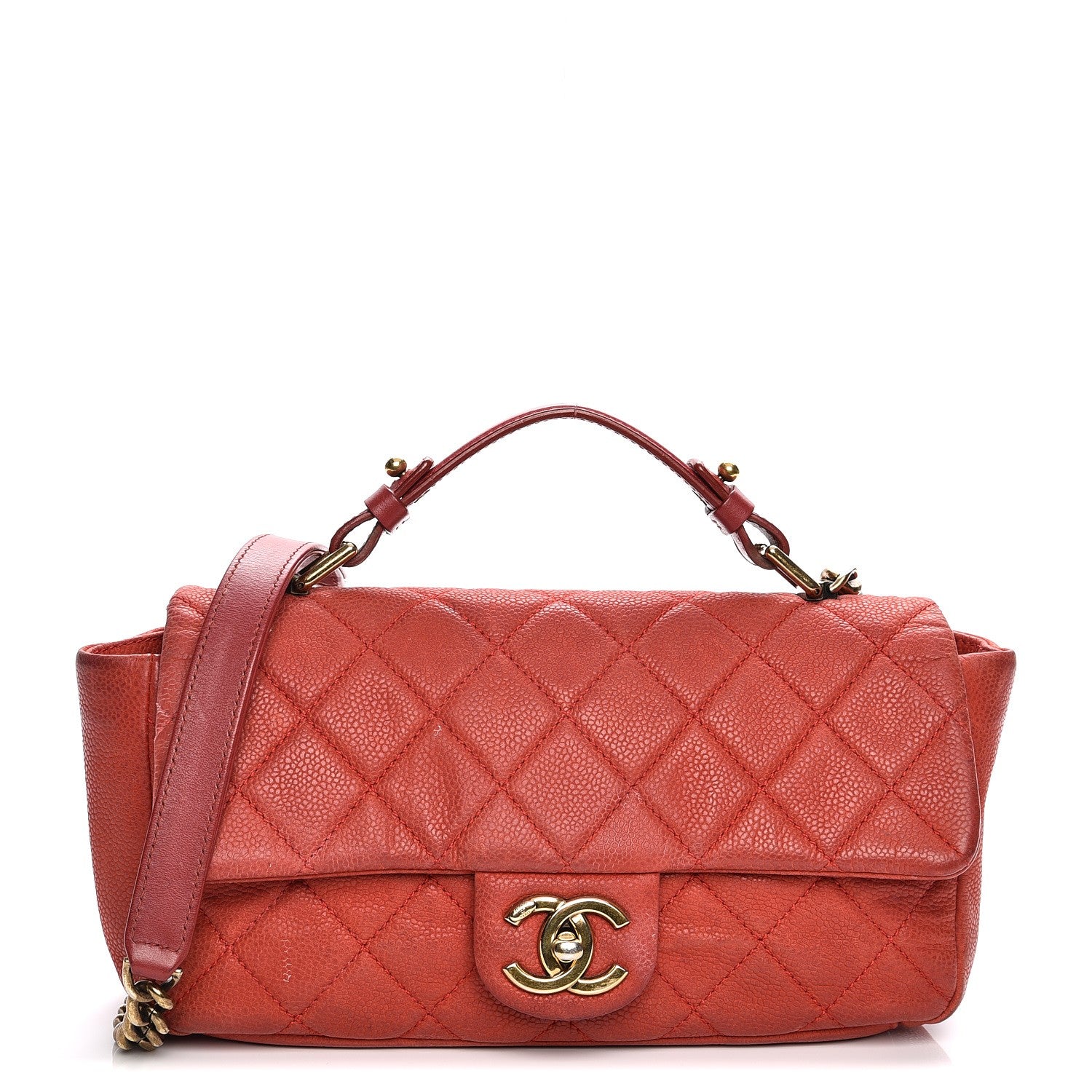 Chanel Iridescent Caviar Quilted Medium Chic Quilt Flap Red 1 of 18