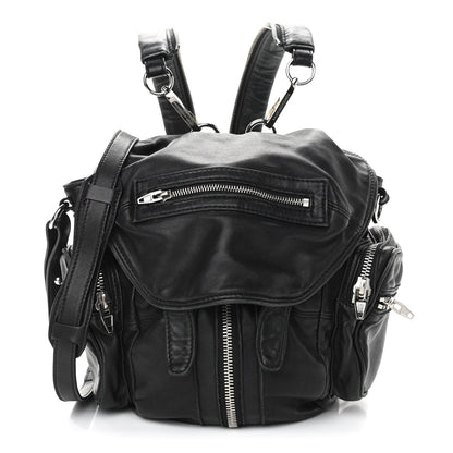 Alexander Wang Lambskin Mini Marti Backpack Washed Black Rhodium Hardware 1 of 15