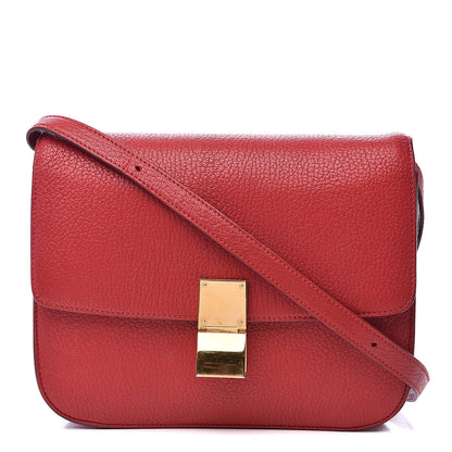 Celine Goatskin Medium Classic Box Flap Bag Carmin 1 of 14