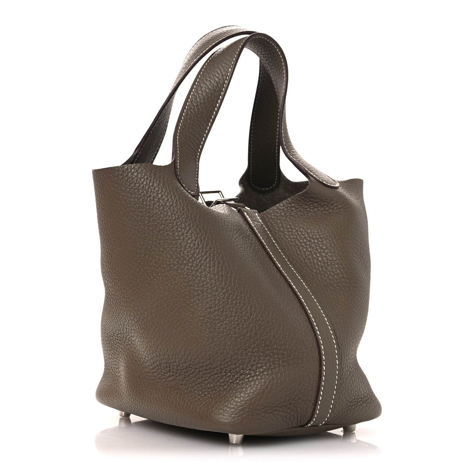 Hermes Taurillon Clemence Picotin Lock 18 PM Etoupe 3 of 11