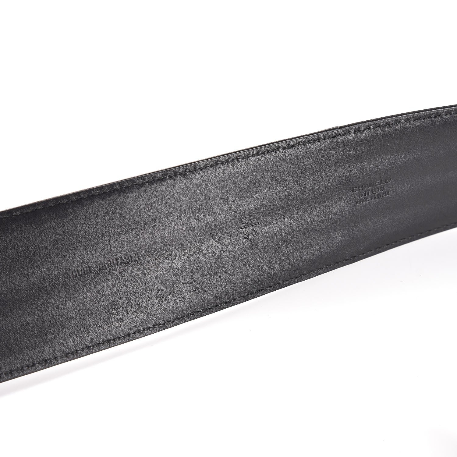 Chanel Calfskin Stitched CC Belt 85 34 Black 4 of 7