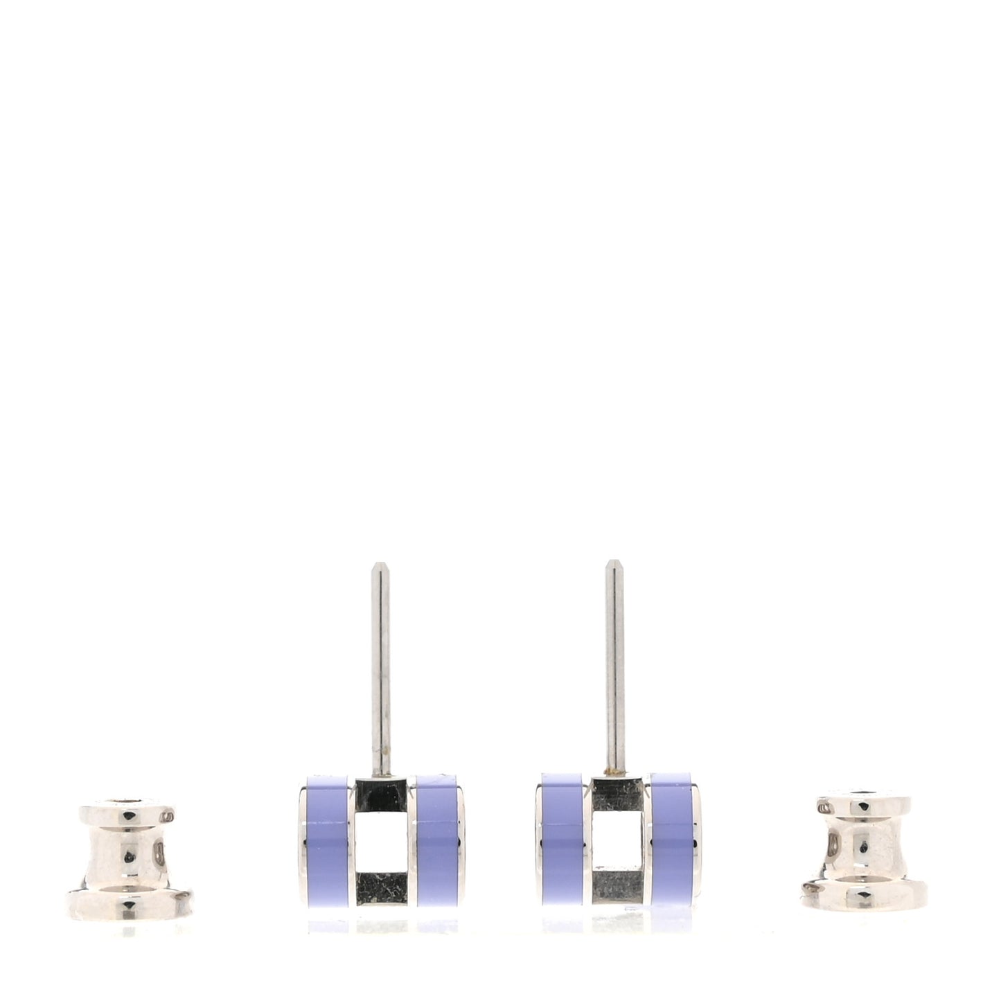 Palladium Lacquered Mini Pop H Earrings Lilac