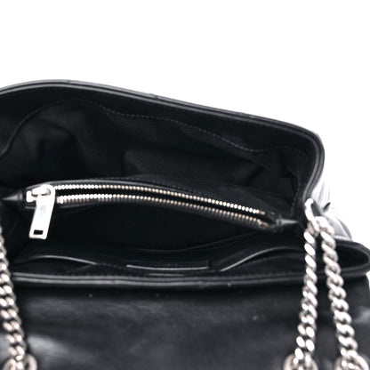 Saint Laurent Calfskin Y Quilted Monogram Small Loulou Chain Satchel Black 5 of 12