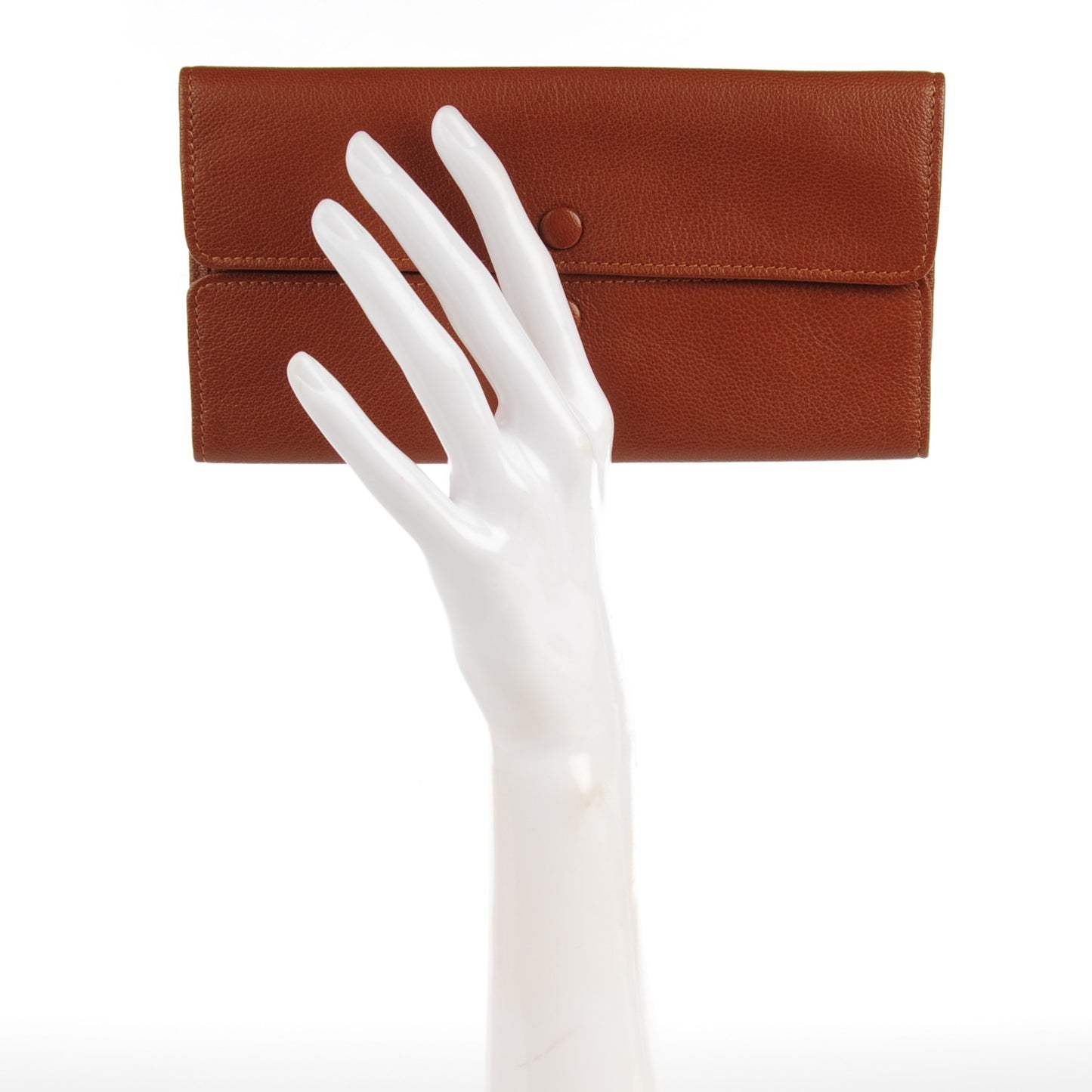 Calfskin Heritage Long Wallet Caramel