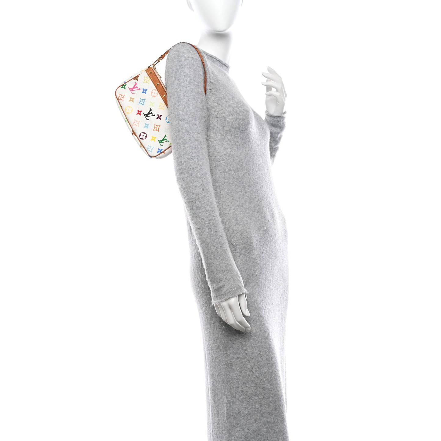Monogram Multicolor Pochette Accessories White