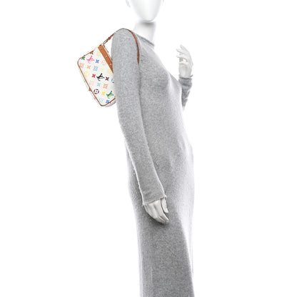 Louis Vuitton Monogram Multicolor Pochette Accessories White 2 of 11
