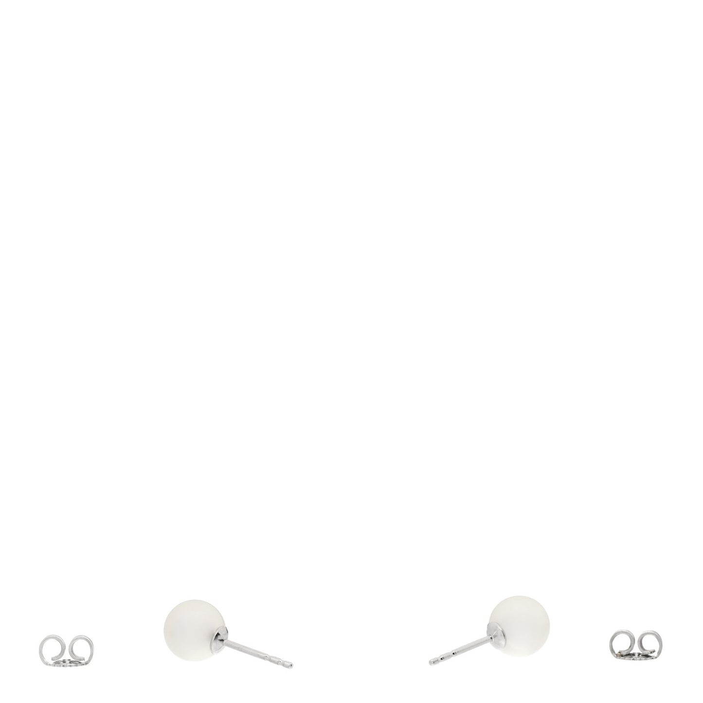 18K White Gold Akoya Pearl 7.5mm Stud Earrings