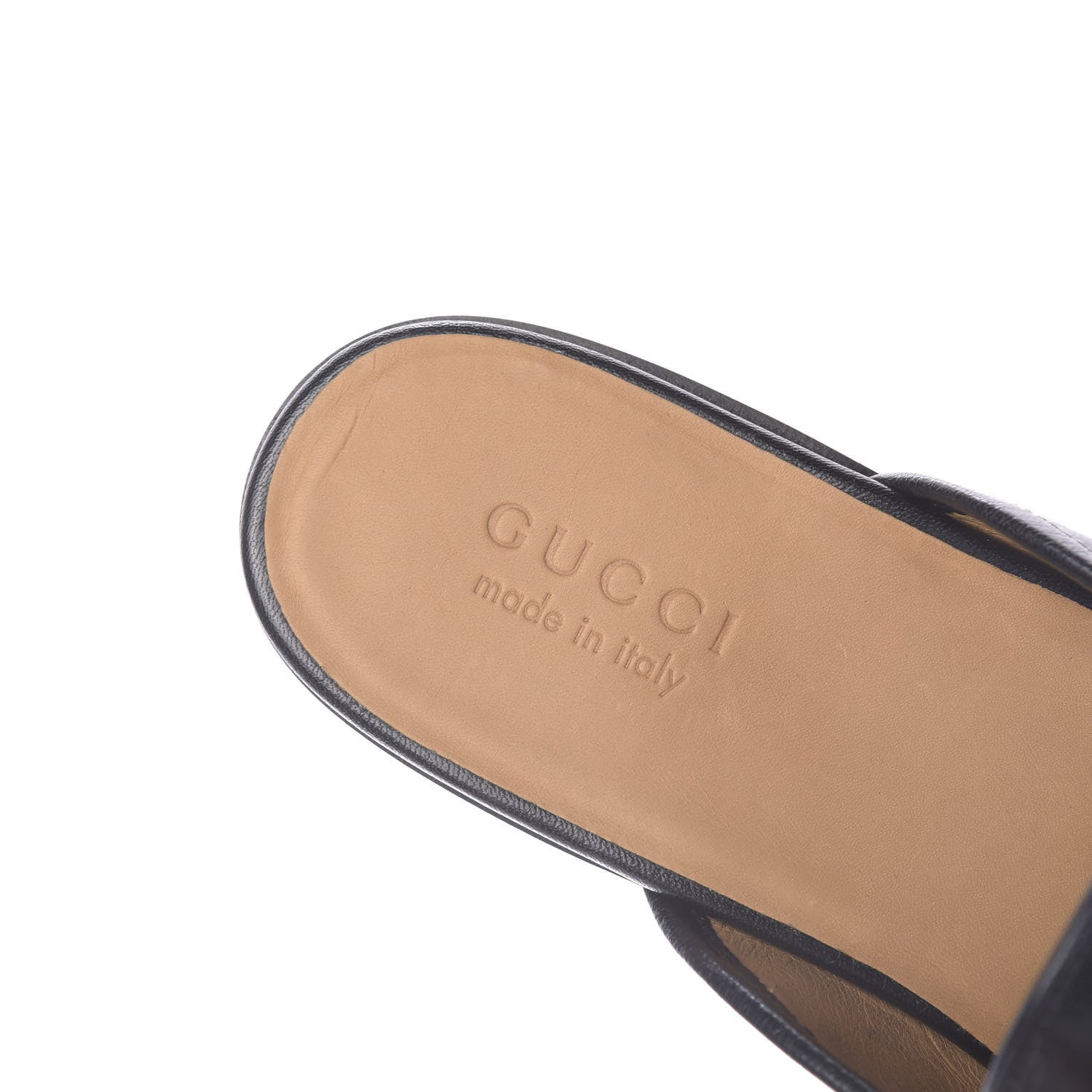 Gucci Goatskin Mens Horsebit Slippers 10 Black 7 of 11