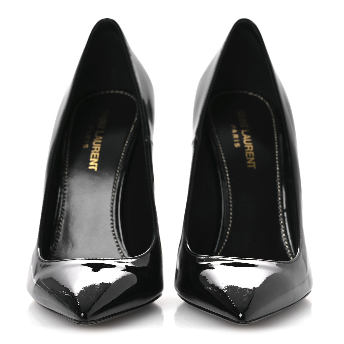 Patent Calfskin Opyum 110 Pumps 38 Black