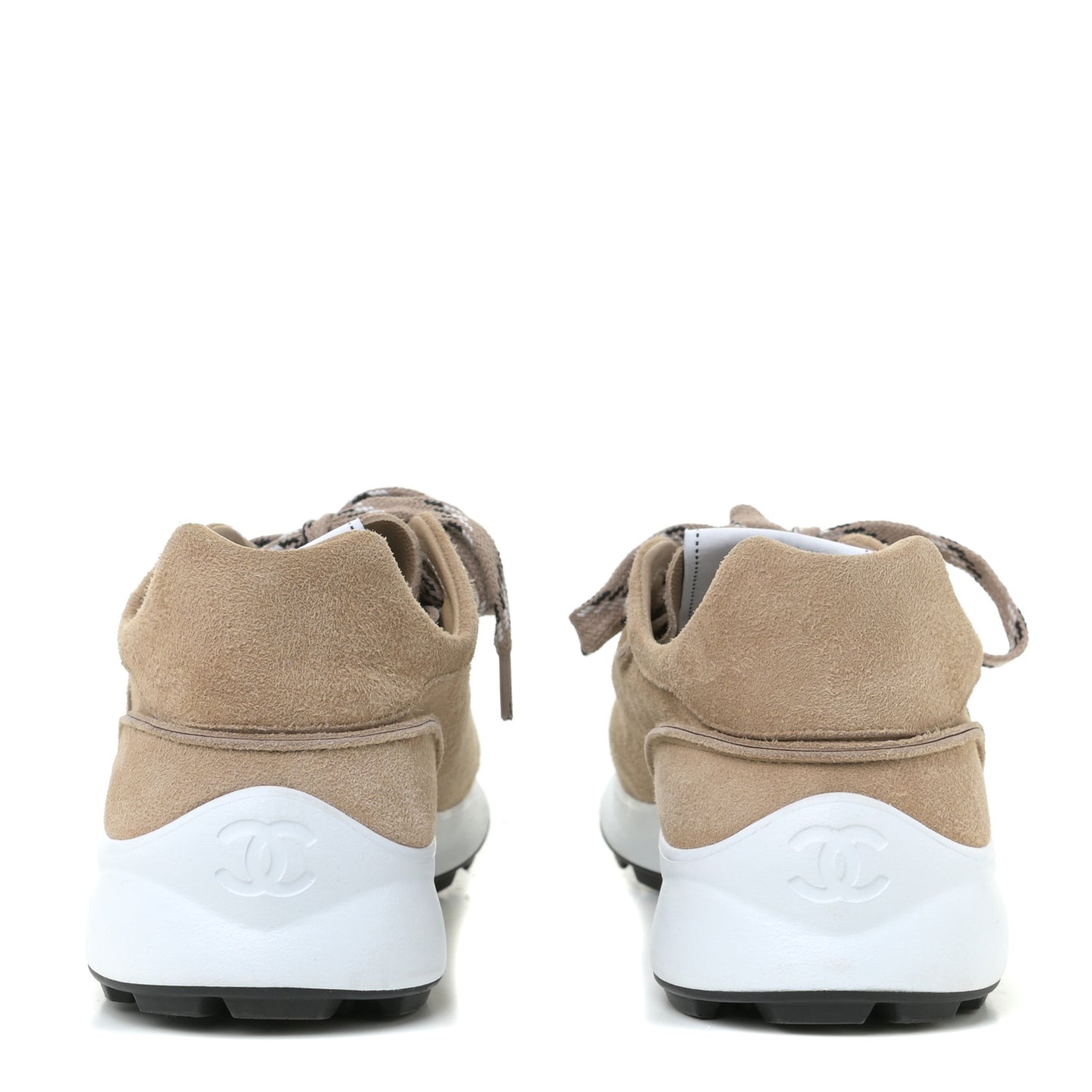 Goatskin Suede CC Sneakers 37.5 Dark Beige