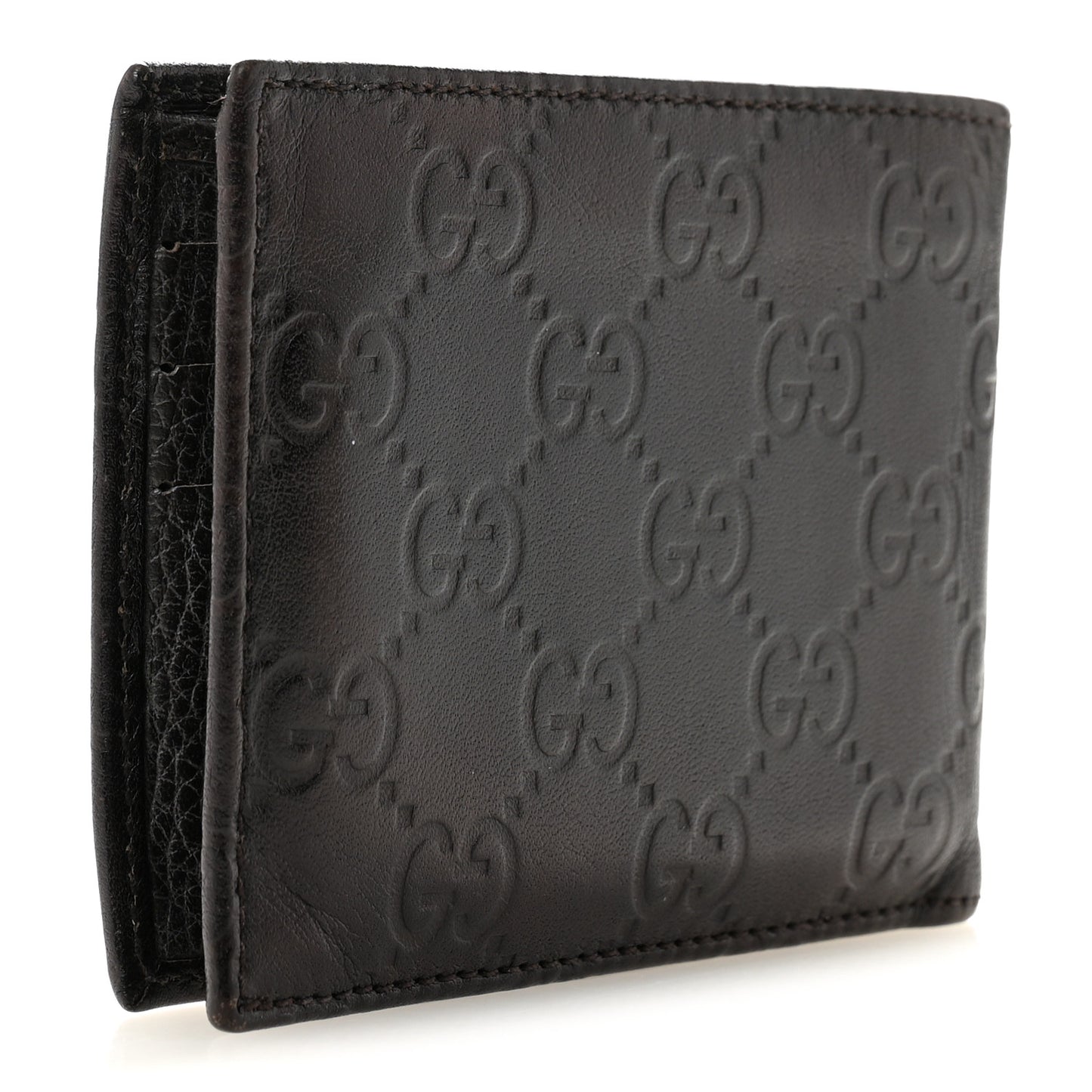 Guccissima Bi-Fold Wallet Brown