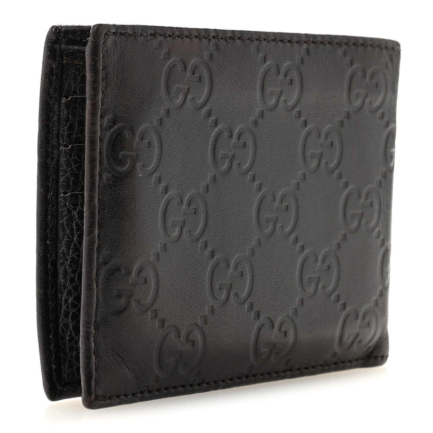 Gucci Guccissima Bi-Fold Wallet Brown 3 of 10