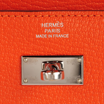Hermes Chevre Mysore Kelly Longue Wallet Feu 8 of 17