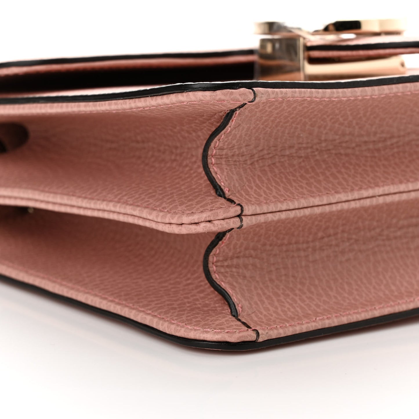 Dollar Calfskin Small Interlocking G Shoulder Bag Soft Pink