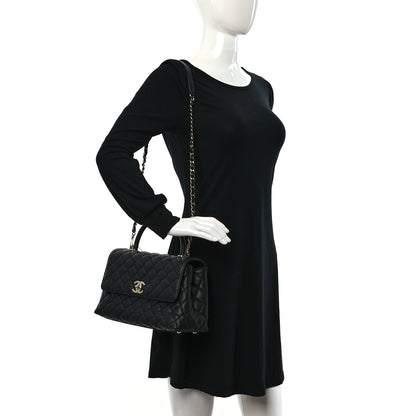 Chanel Caviar Quilted Small Coco Handle Flap Black 2 of 11