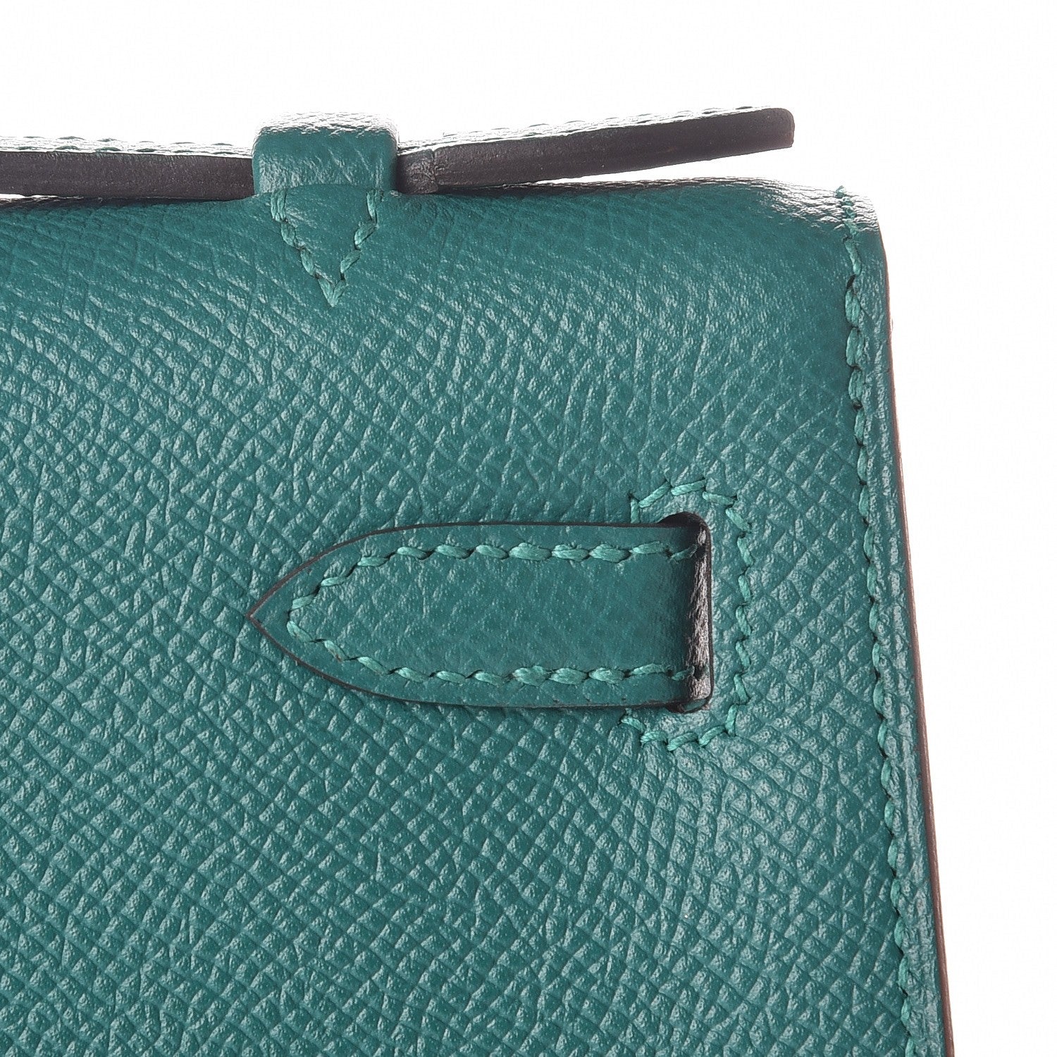 Hermes Epsom Kelly Pochette Clutch Malachite 22 of 24