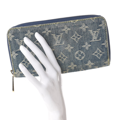 Louis Vuitton Monogram Denim Zippy Wallet Blue 2 of 7