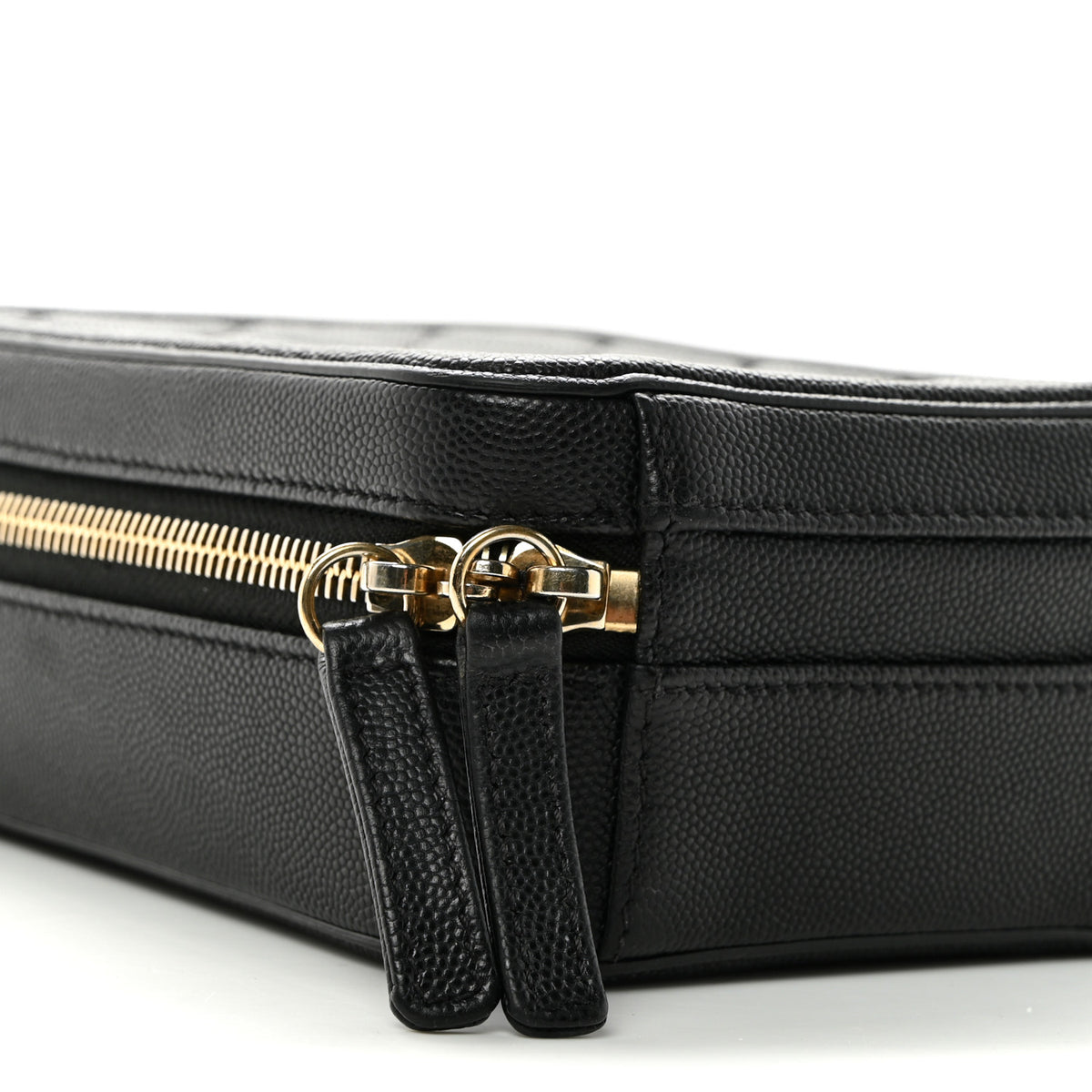 Chanel Caviar Quilted CC North South Filigree Vanity Case Black 9 of 10